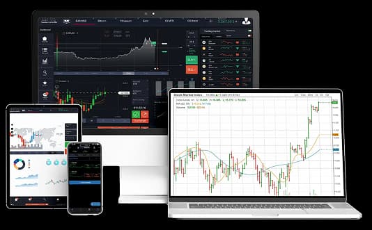 PAMM trading platform on desktop, laptop, tablet, and mobile devices